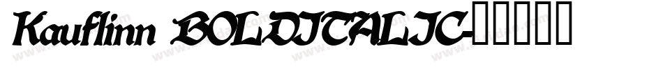 Kauflinn BOLDITALIC字体转换